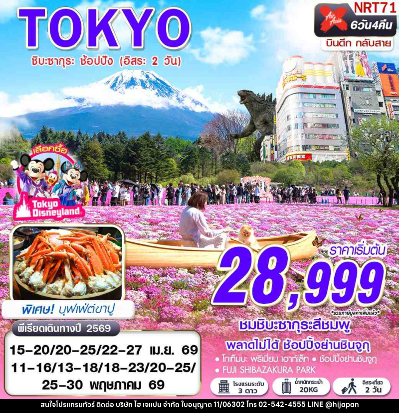 ทัวร์ญี่ปุ่น TOKYO TULIP ชิบะซากุระ ช้อปปัง (อิสระ 2 วัน) - บริษัท ไฮ เจแปน จำกัด