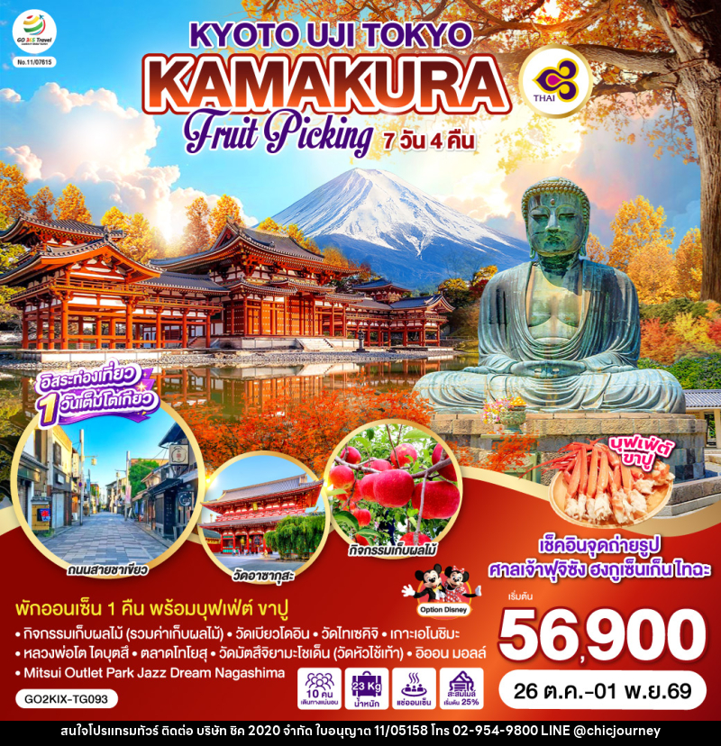 ทัวร์ญี่ปุ่น KYOTO UJI TOKYO KAMAKURA FRUIT PICKING - บริษัท ชิค 2020 จำกัด