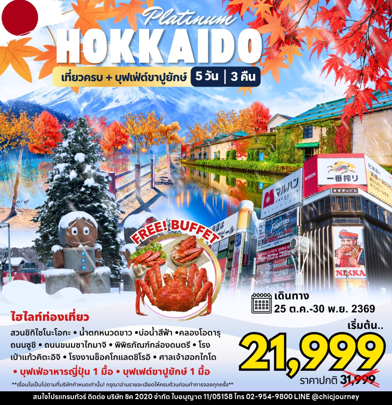 ทัวร์ญี่ปุ่น Hokkaido Platinum - บริษัท ชิค 2020 จำกัด
