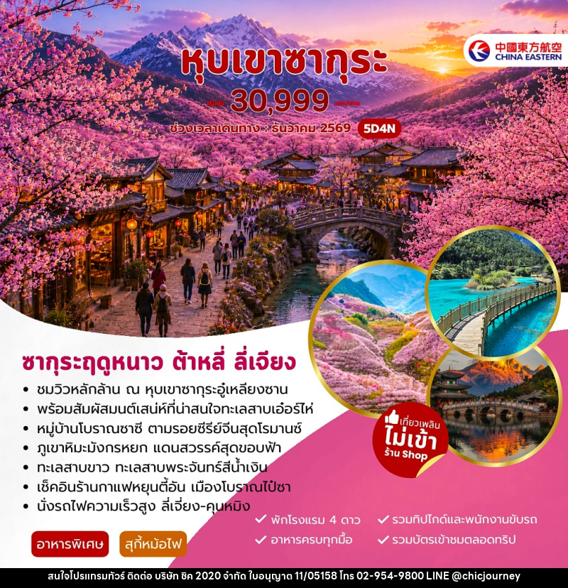 ทัวร์จีน หุบเขาซากุระ ต้าหลี่ ลี่เจียง - บริษัท ชิค 2020 จำกัด