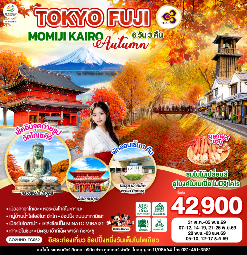 ทัวร์ญี่ปุ่น TOKYO FUJI MOMIJO KAIRO AUTUMN - บริษัท ว้าว ทูเกเตอร์ จำกัด
