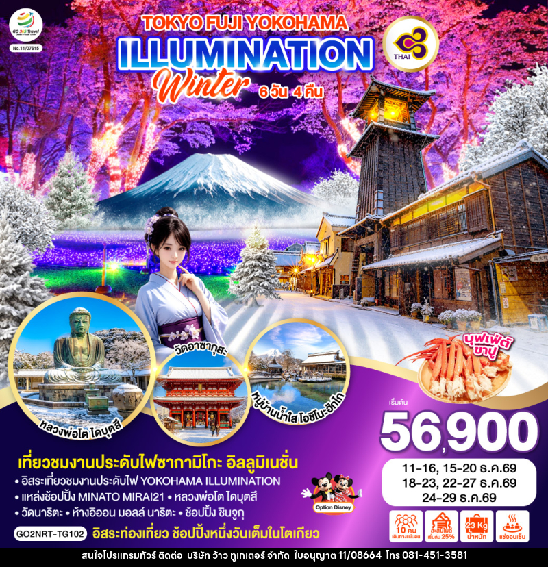 ทัวร์ญี่ปุ่น TOKYO FUJI YOKOHAMA ILLUMINATION WINTER - บริษัท ว้าว ทูเกเตอร์ จำกัด