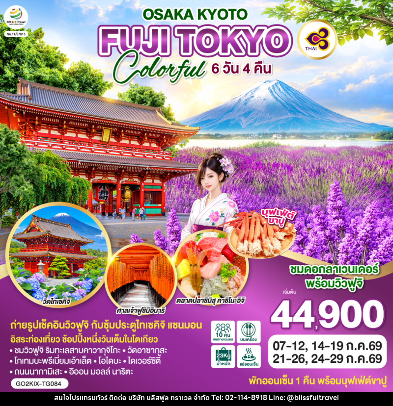 ทัวร์ญี่ปุ่น OSAKA KYOTO FUJI TOKYO COLORFUL - บริษัท บลิสฟูล ทราเวล จำกัด ทัวร์ญี่ปุ่น OSAKA KYOTO FUJI TOKYO COLORFUL - บริษัท บลิสฟูล ทราเวล จำกัด
