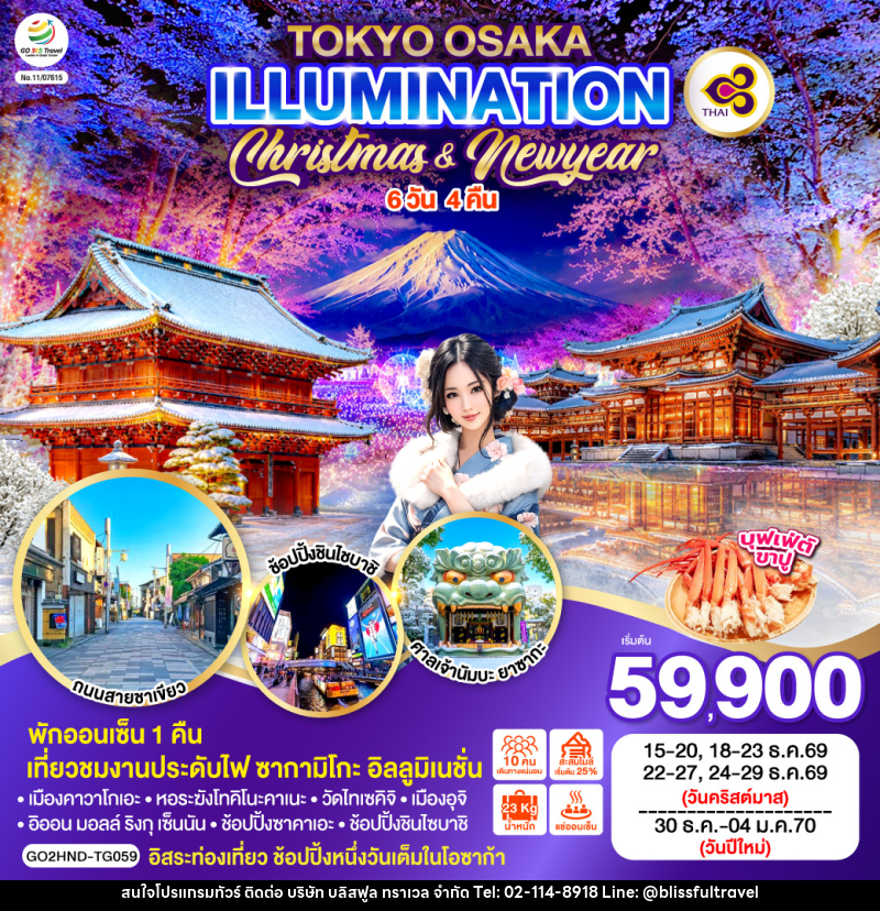 ทัวร์ญี่ปุ่น TOKYO OSAKA ILLUMINATION CHRISTMAS & NEW YEAR - บริษัท บลิสฟูล ทราเวล จำกัด