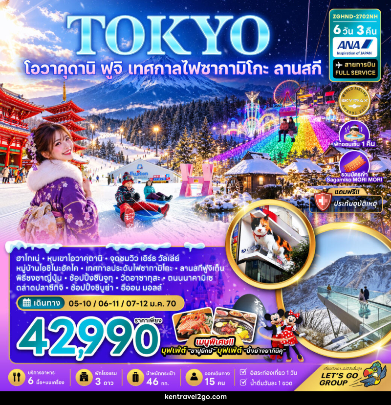 ทัวร์ญี่ปุ่น โตเกียว โอวาคุดานิ ฟูจิ เทศกาลไฟซากามิโกะ ลานสกี ช้อปปิ้งชินจูกุ และชิบูย่า (เที่ยวอิสระ 1 วัน) - บริษัท เคน ทราเวลทูโก จำกัด