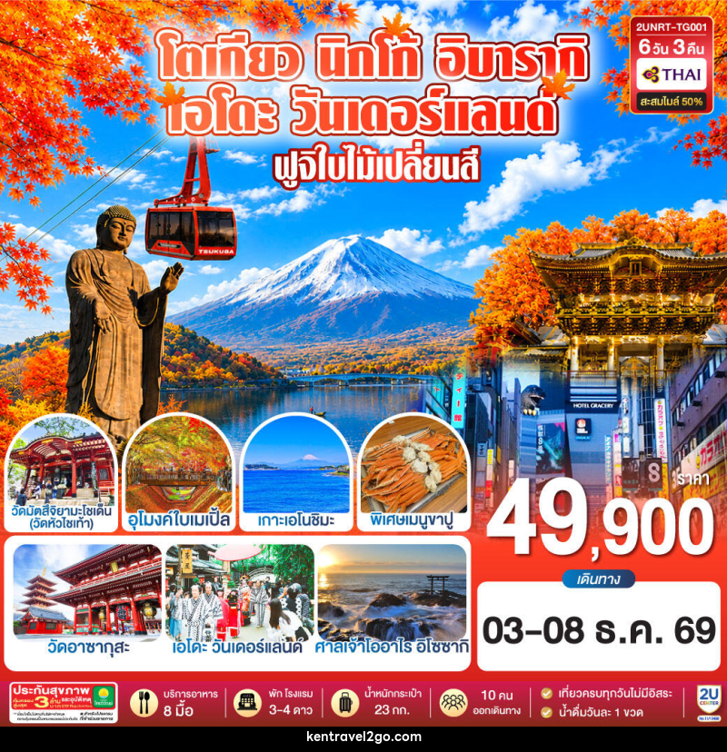 ทัวร์ญี่ปุ่น โตเกียว นิกโก้ เอโดะ วันเดอร์แลนด์  ฟูจิใบไม้เปลี่ยนสี - บริษัท เคน ทราเวลทูโก จำกัด