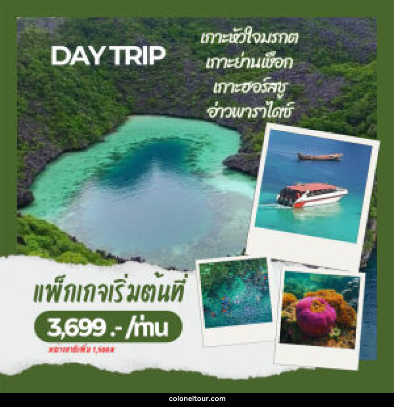 แพ็คเกจทัวร์ระนอง พม่า DAY TRIP ดำน้ำ 4 เกาะ - บริษัท โคโลเนียล แทรเวล แอนด์ เซอร์วิส กรุ๊ป จำกัด