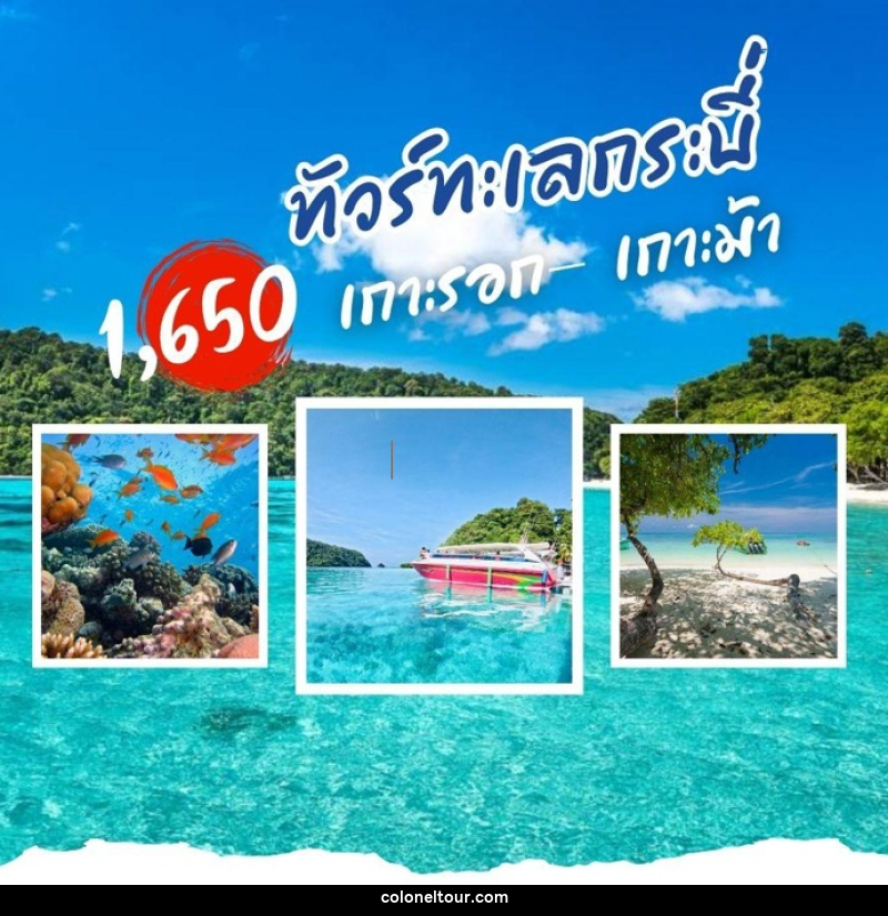 แพ็คเกจทัวร์กระบี่ เกาะรอก เกาะม้า - บริษัท โคโลเนียล แทรเวล แอนด์ เซอร์วิส กรุ๊ป จำกัด