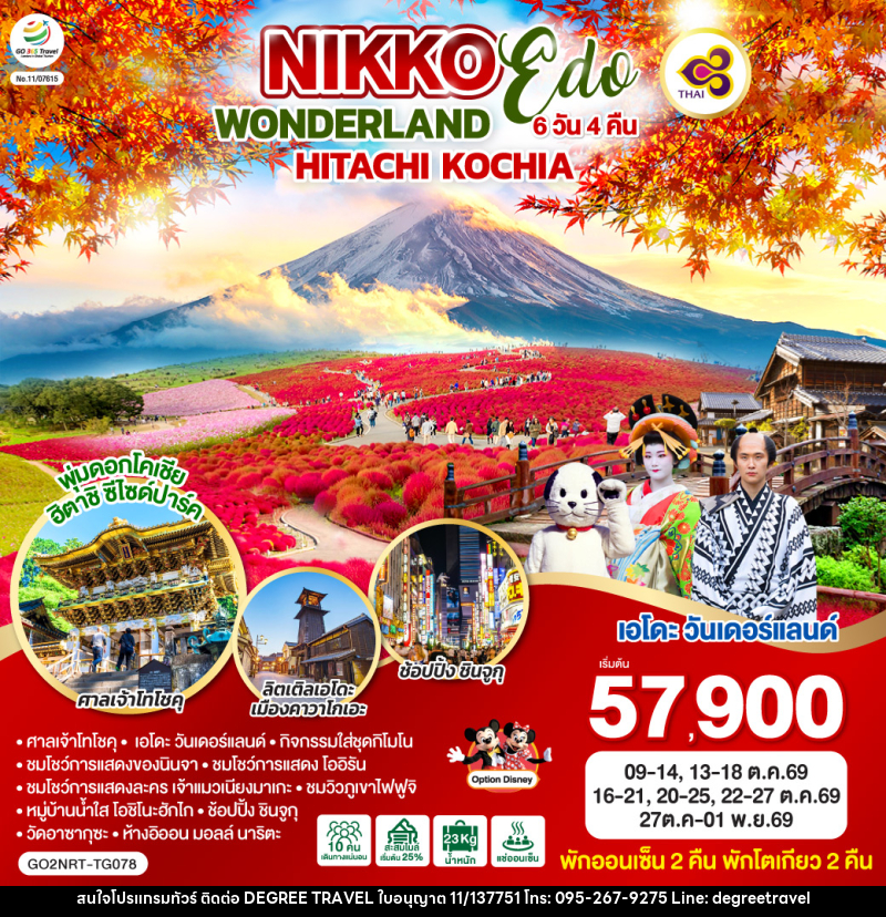 ทัวร์ญี่ปุ่น NIKKO EDO WONDERLAND HITACHIKOCHIA - บริษัท ดีกรี ทราเวล จำกัด