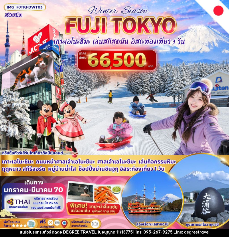 ทัวร์ญี่ปุ่น FUJI TOKYO WINTER - บริษัท ดีกรี ทราเวล จำกัด
