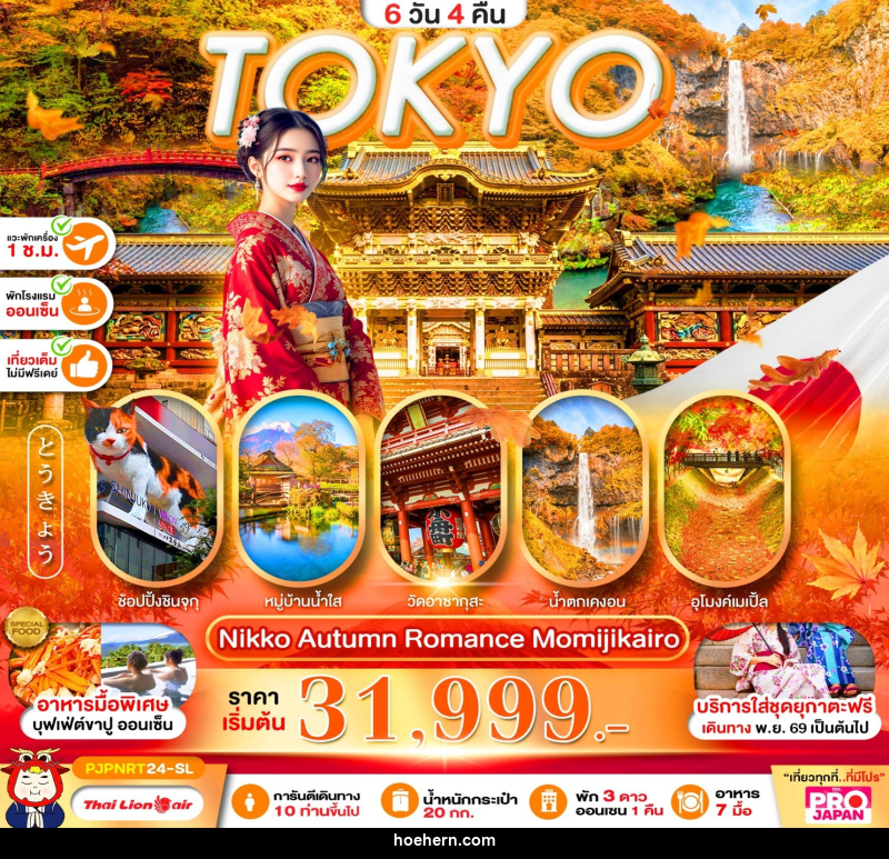 ทัวร์ญี่ปุ่น PRO TOKYO NIKKO AUTUMN ROMANCE MOMIJIKAIRO FULL DAY - เหาะเหินเดินอากาศ ทัวร์ญี่ปุ่น PRO TOKYO NIKKO AUTUMN ROMANCE MOMIJIKAIRO FULL DAY - เหาะเหินเดินอากาศ