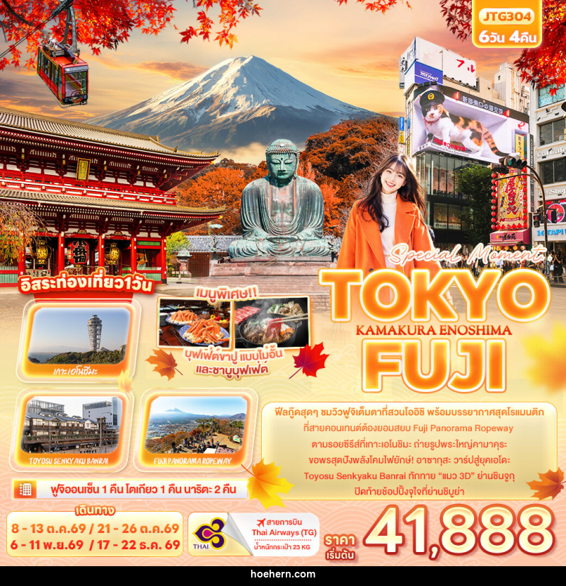 ทัวร์ญี่ปุ่น Special Moment..TOKYO FUJI KAMAKURA ENOSHIMA - เหาะเหินเดินอากาศ ทัวร์ญี่ปุ่น Special Moment..TOKYO FUJI KAMAKURA ENOSHIMA - เหาะเหินเดินอากาศ