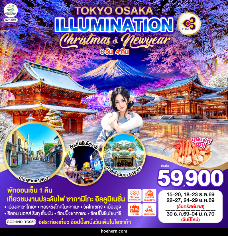 ทัวร์ญี่ปุ่น TOKYO OSAKA ILLUMINATION CHRISTMAS & NEW YEAR - เหาะเหินเดินอากาศ