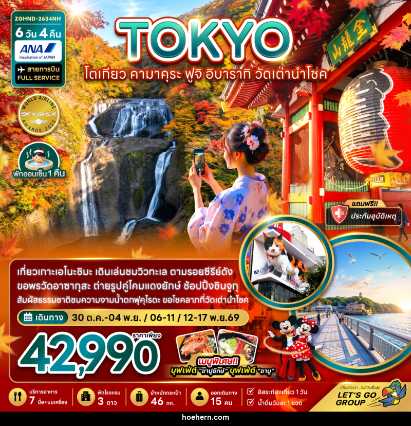 ทัวร์ญี่ปุ่น โตเกียว คามาคุระ ฟูจิ อิบารากิ วัดเต่านำโชค (เที่ยวอิสระ 1 วัน) - เหาะเหินเดินอากาศ ทัวร์ญี่ปุ่น โตเกียว คามาคุระ ฟูจิ อิบารากิ วัดเต่านำโชค (เที่ยวอิสระ 1 วัน) - เหาะเหินเดินอากาศ