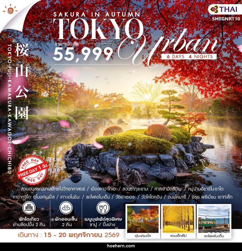 ทัวร์ญี่ปุ่น SAKURA IN AUTUMN–TOKYO URBAN - เหาะเหินเดินอากาศ ทัวร์ญี่ปุ่น SAKURA IN AUTUMN–TOKYO URBAN - เหาะเหินเดินอากาศ