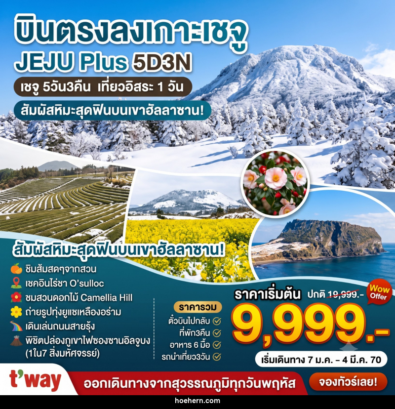 ทัวร์เกาหลี Jeju Plus Winter - เหาะเหินเดินอากาศ ทัวร์เกาหลี Jeju Plus Winter - เหาะเหินเดินอากาศ