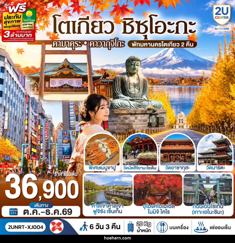 ทัวร์ญี่ปุ่น โตเกียว ชิซุโอะกะ คามาคุระ คาวากุจิโกะ (พักมหานครโตเกียว 2 คืน) - เหาะเหินเดินอากาศ ทัวร์ญี่ปุ่น โตเกียว ชิซุโอะกะ คามาคุระ คาวากุจิโกะ (พักมหานครโตเกียว 2 คืน) - เหาะเหินเดินอากาศ