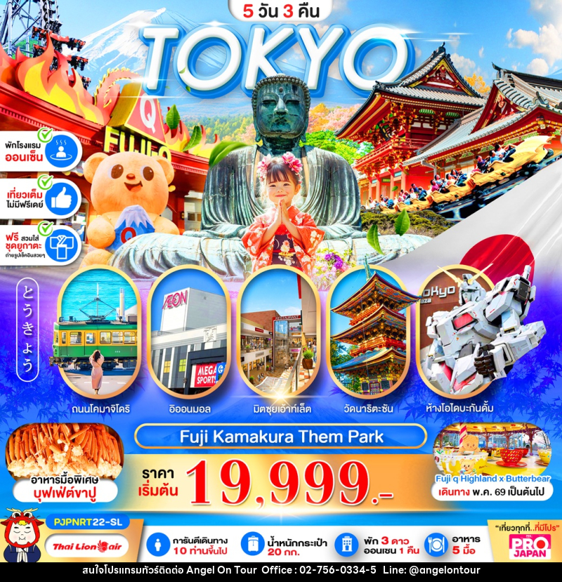 ทัวร์ญี่ปุ่น TOKYO Fuji Kamakura Them Park - บริษัท แองเจิลออนทัวร์ จำกัด
