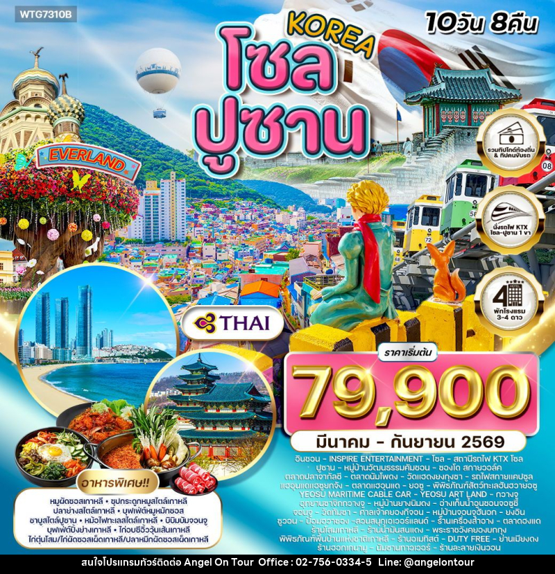 ทัวร์เกาหลี - โซล - ปูซาน - สวนสนุก EVERLAND - บริษัท แองเจิลออนทัวร์ จำกัด