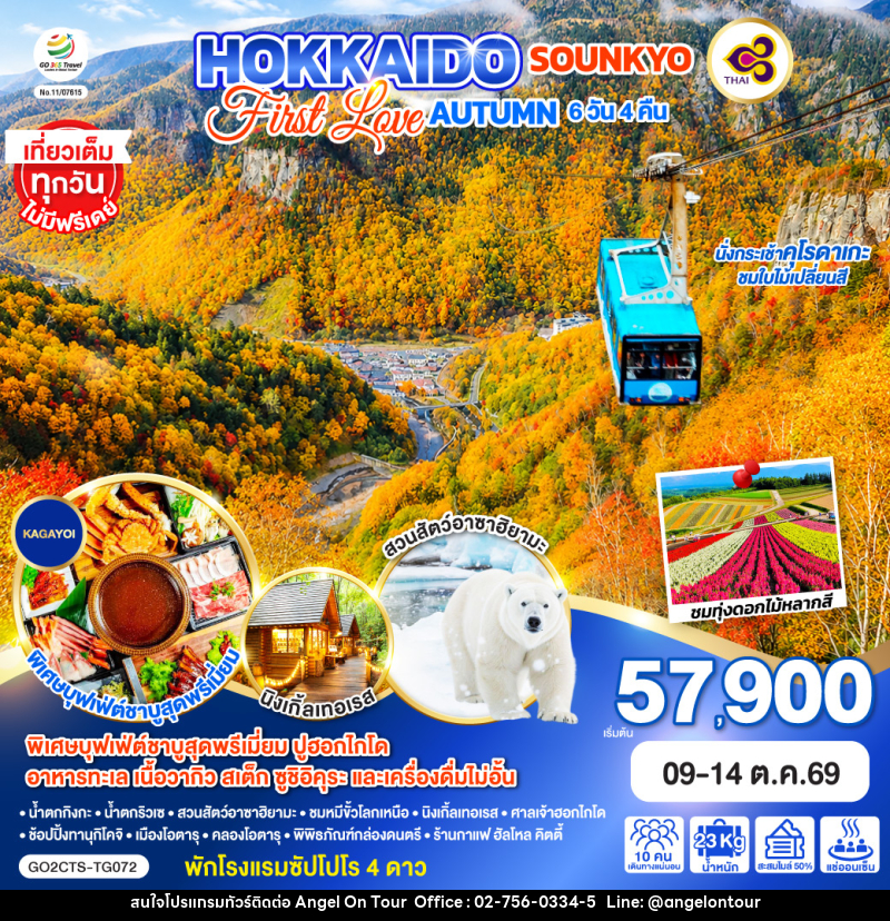 ทัวร์ญี่ปุ่น HOKKAIDO SOUNKYO First Love AUTUMN - บริษัท แองเจิลออนทัวร์ จำกัด