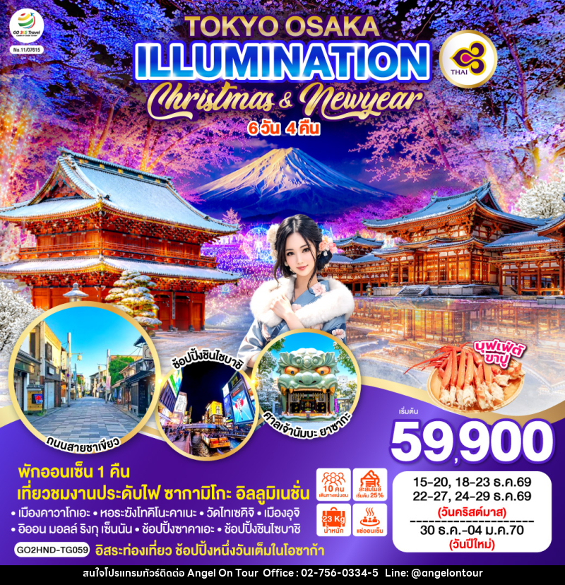 ทัวร์ญี่ปุ่น TOKYO OSAKA ILLUMINATION CHRISTMAS & NEW YEAR - บริษัท แองเจิลออนทัวร์ จำกัด