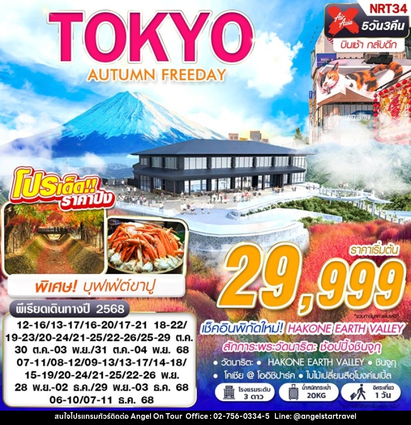 ทัวร์ญี่ปุ่น TOKYO AUTUMN FREEDAY  - บริษัท แองเจิลออนทัวร์ จำกัด