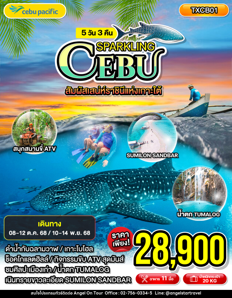 ทัวร์ฟิลิปปินส์ Sparkling Cebu - บริษัท แองเจิลออนทัวร์ จำกัด