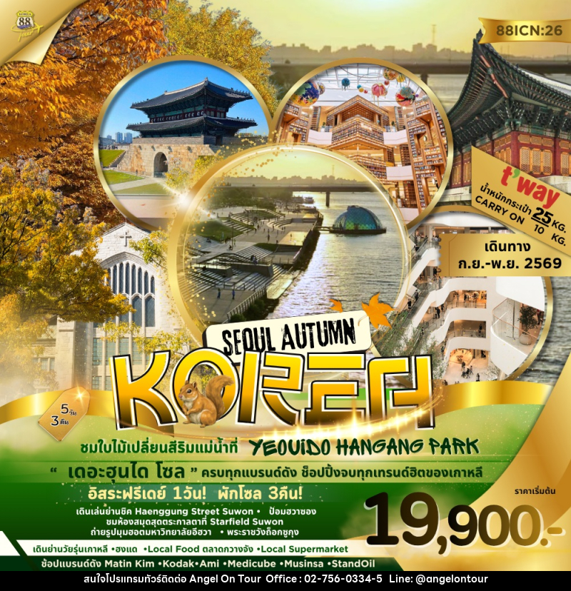 ทัวร์เกาหลี SEOUL AUTUMN KOREA ชมใบไม้เปลี่ยนสีริมแม่น้ำที่ YEOUIDO HANGANG PARK - บริษัท แองเจิลออนทัวร์ จำกัด