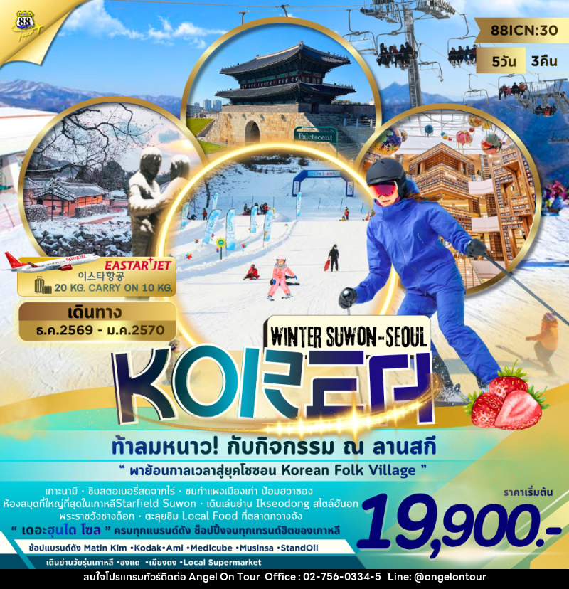 ทัวร์เกาหลี Winter Suwon-Seoul - บริษัท แองเจิลออนทัวร์ จำกัด