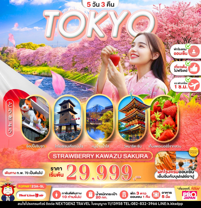 ทัวร์ญี่ปุ่น PRO TOKYO STRAWBERRY KAWAZU SAKURA - บริษัท เน็กซ์เจนซ์ ทราเวล จำกัด