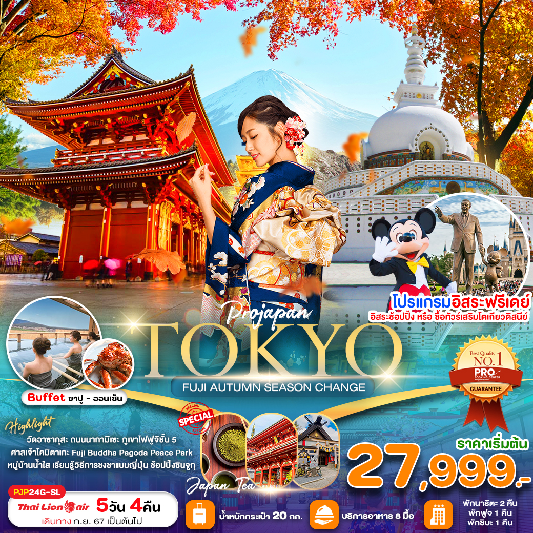 ทัวร์ญี่ปุ่น TOKYO FUJI AUTUMN SEASON CHANGE - Punyim tour