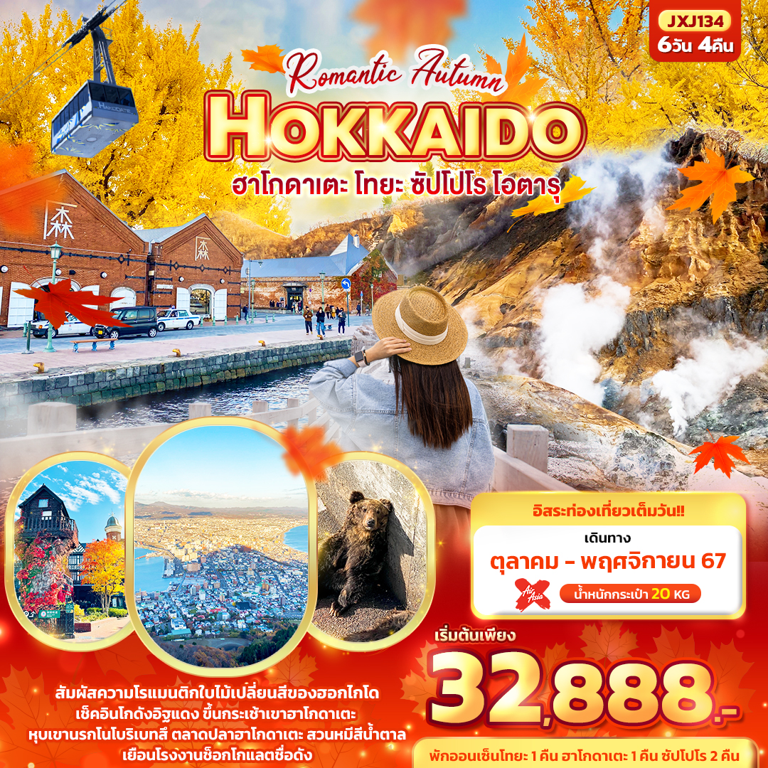 ทัวร์ญี่ปุ่น Romantic Autumn HOKKAIDO  - DESIGN HOLIDAYS