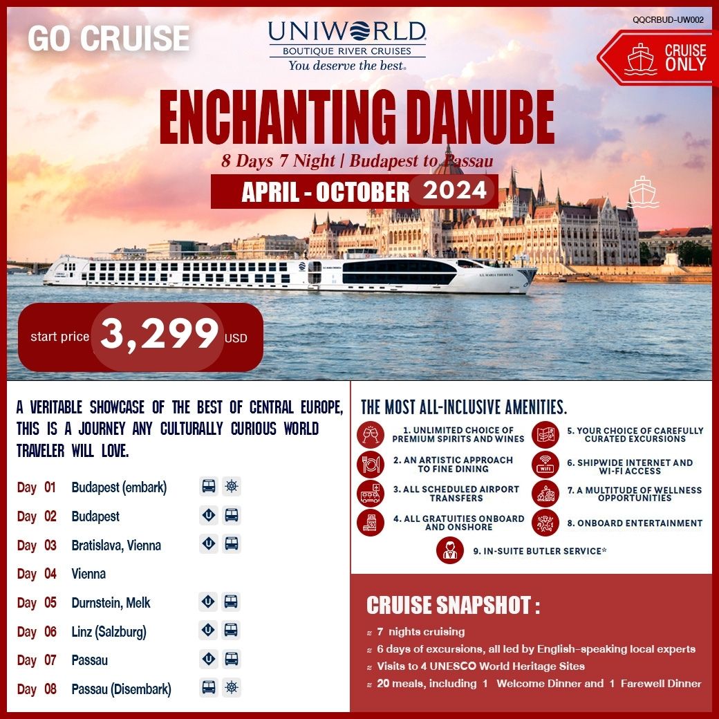 แพ็คเกจล่องเรือสำราญ S.S.MARIA THERESA ENCHANTING DANUBE - วันใสทัวร์เซลแอนด์เซอรวิส