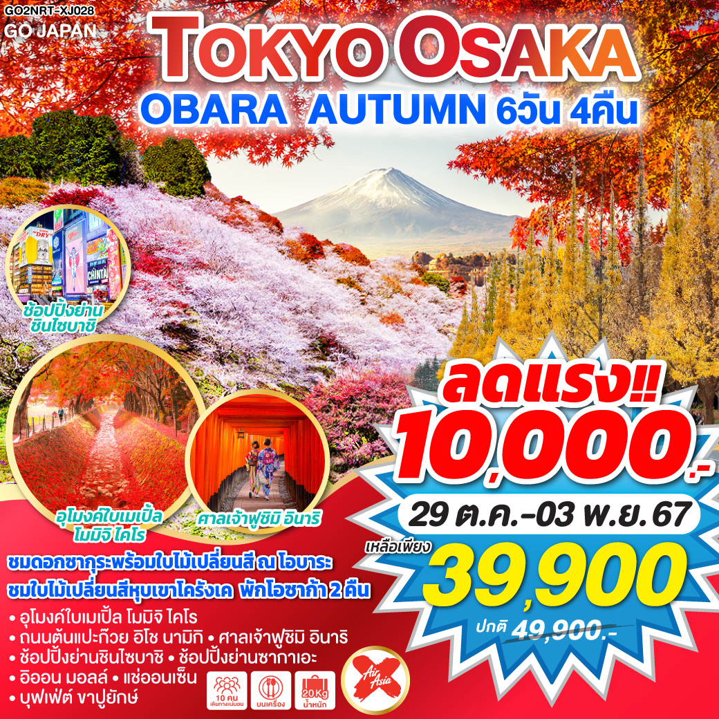 ทัวร์ญี่ปุ่น TOKYO OSAKA OBARA AUTUMN - SAWASDEE THAILAND TRAVEL