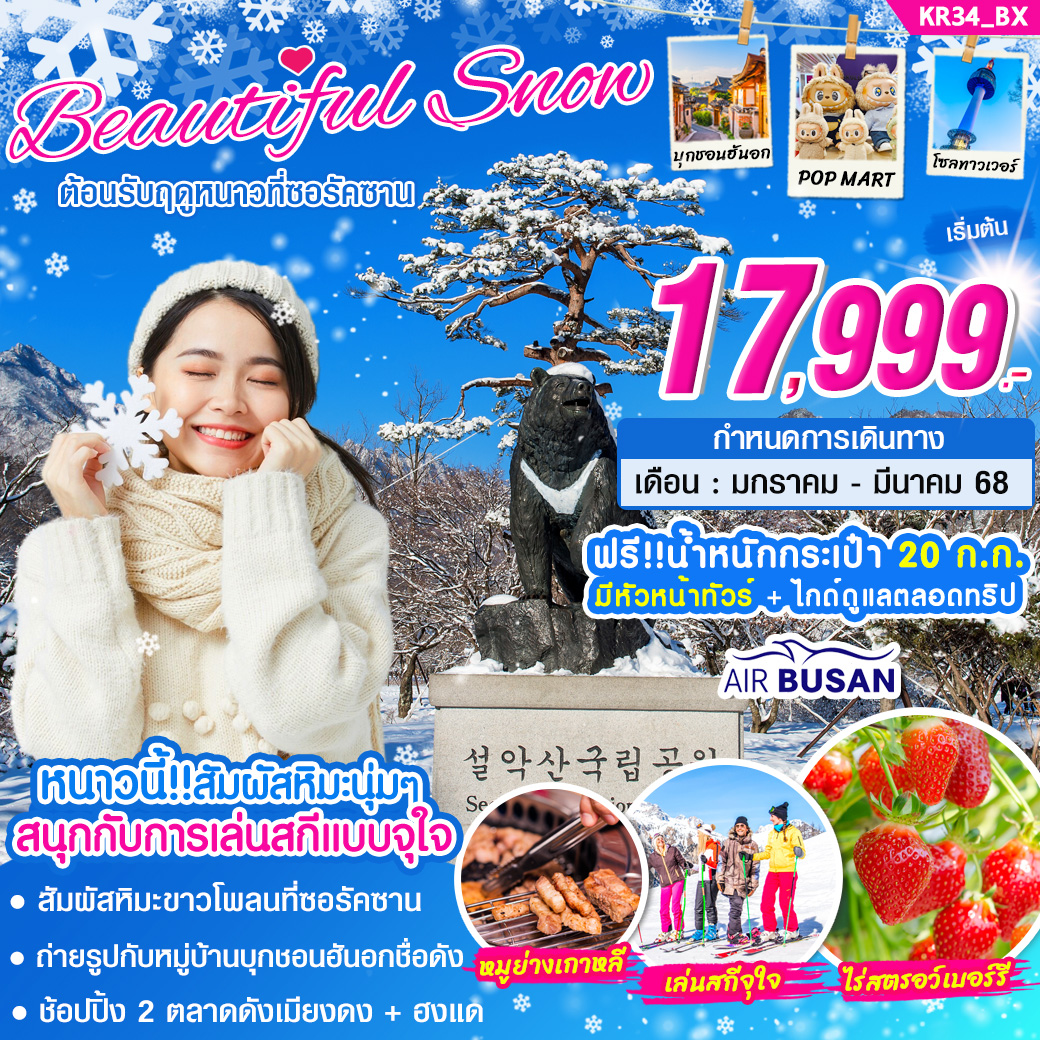 ทัวร์เกาหลี BEAUTIFUL SNOW  - SAWASDEE THAILAND TRAVEL