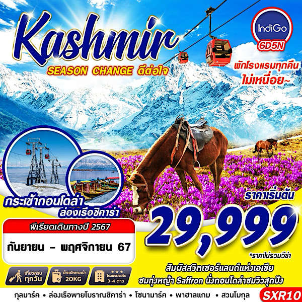 ทัวร์แคชเมียร์ KASHMIR SEASON CHANGE ดีต่อใจ - D.D.Tour