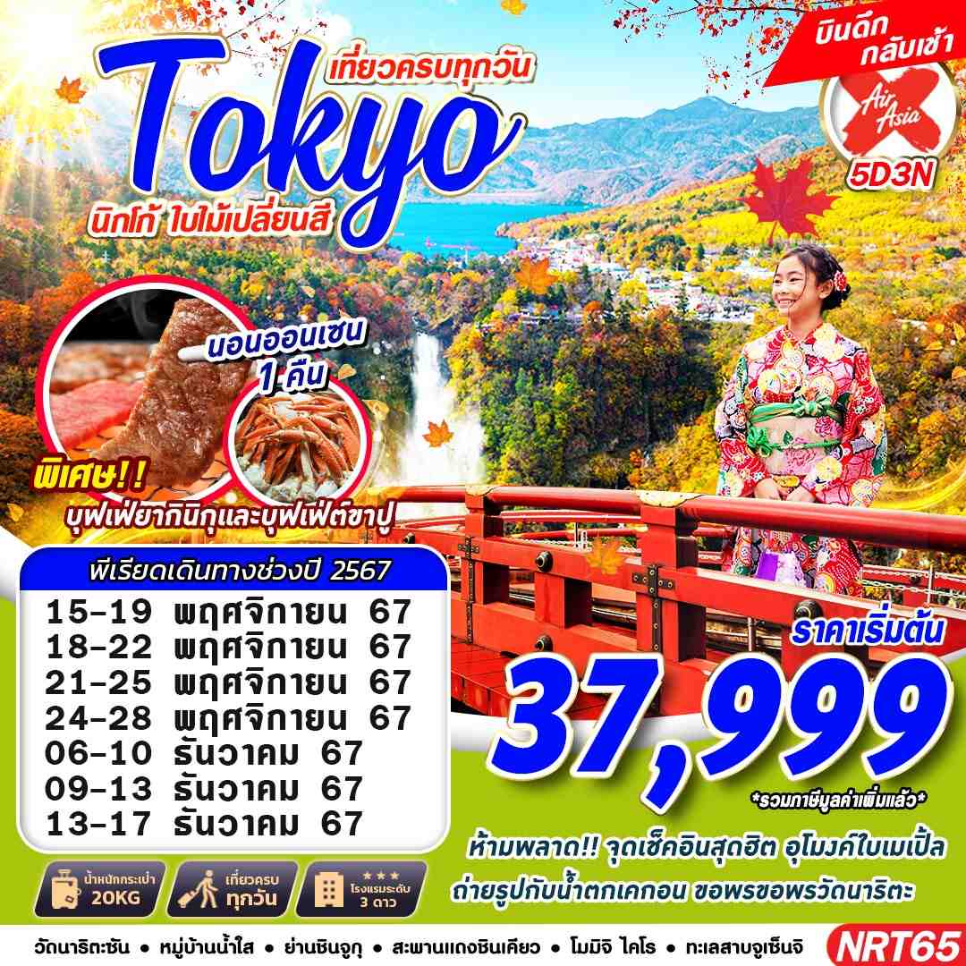 ทัวร์ญี่ปุ่น TOKYO นิกโก้ ใบไม้เปลี่ยนสี  - ทัวร์อินไทย แอนด์ อะเมซิ่ง แทรเวิล