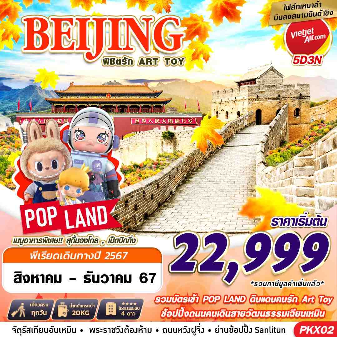 ทัวร์จีน BEIJING เหมาลำบินลงต้าซิง พิชิตรัก ART TOY - ทัวร์อินไทย แอนด์ อะเมซิ่ง แทรเวิล