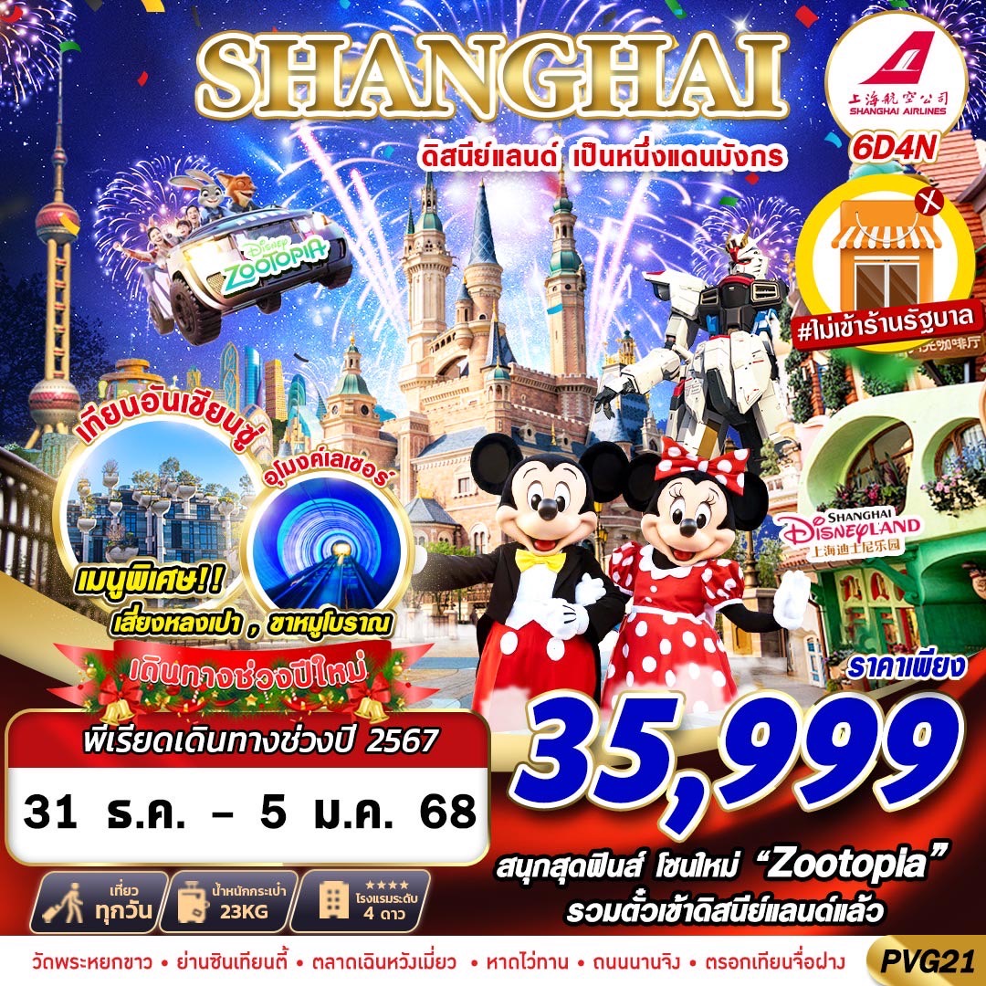 ทัวร์จีน SHANGHAI ดิสนีย์แลนด์ เป็นหนึ่งแดนมังกร - เดอะวัน แทรเวล เอเจนซี่ 