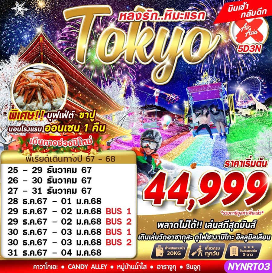 ทัวร์ญี่ปุ่น Tokyo หลงรัก..หิมะแรก - 34/02988