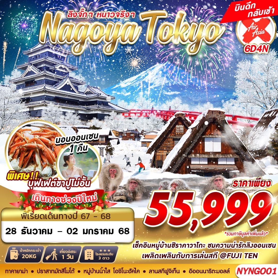 ทัวร์ญี่ปุ่น ลิงจั๊กๆ หนาวจริงๆ Nagoya Tokyo - Sunsmile Booking and Travel Service