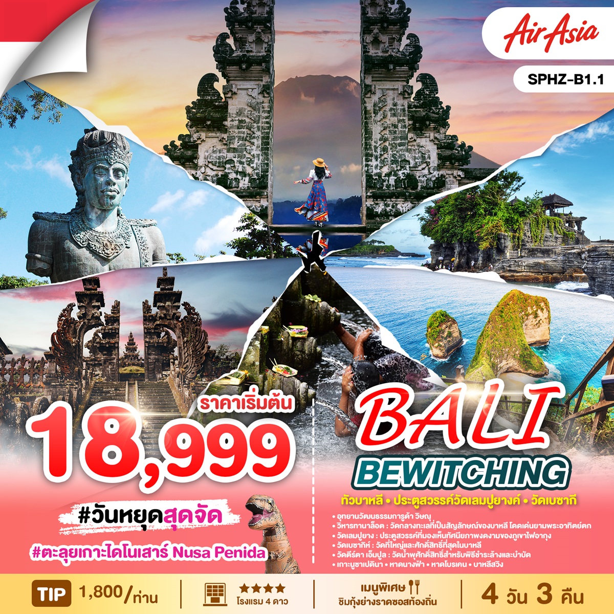 ทัวร์บาหลี BALI BEWITCHING ทัวร์บาหลี ประตูสวรรค์วัดเลมปูยางค์ วัดเบซากี - บริษัท ชิค เวเคชั่นส์ จำกัด