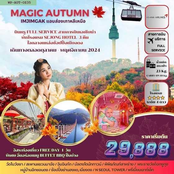 ทัวร์เกาหลี MAGIC AUTUMN  - DESIGN HOLIDAYS