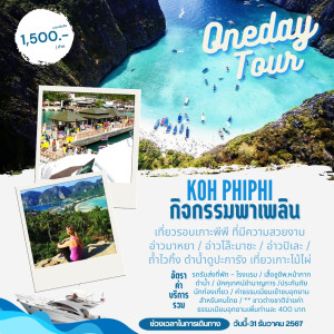 แพ็คเกจทัวร์เกาะพีพี กิจกรรมพาเพลิน (Oneday tour) - At Ubon Travel Co.,Ltd.