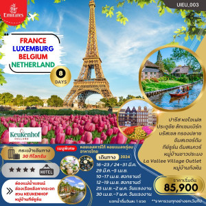 ทัวร์ยุโรป KEUKENHOF 2024 FRANCE BELGIUM LUXEMBOURG NETHERLAND - At Ubon Travel Co.,Ltd.