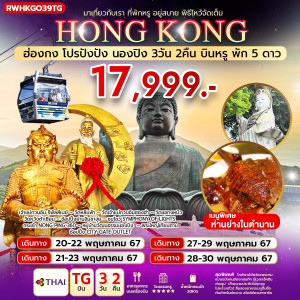 ทัวร์ฮ่องกง โปรปังปัง ฮ่องกง กระเช้านองปิง 360  - บริษัท แกรนด์ทูเก็ตเตอร์ จำกัด