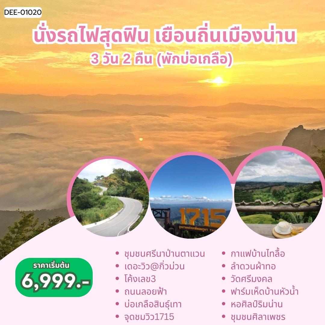 แพ็คเกจทัวร์น่าน นั่งรถไฟสุดฟิน เยือนถิ่นเมืองน่าน (พักบ่อเกลือ) - 